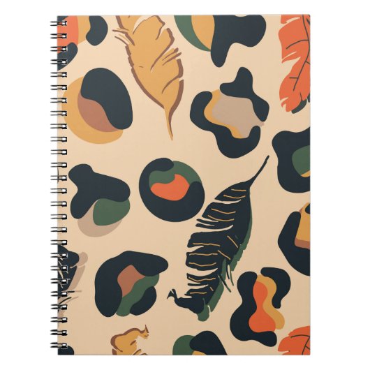 Carnet Motif Abstrait sans soudure, dos d'animal sauvage (Devant)