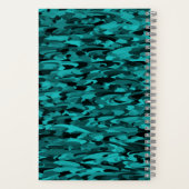 Carnet Motif Abstrait Sarcelle Noir (Verso)