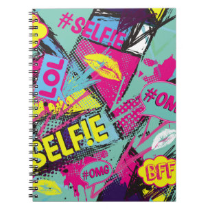 Carnet motif Abstrait transparent avec bande dessinée Pop