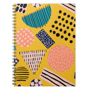 Carnet motif Abstrait transparent avec différentes formes