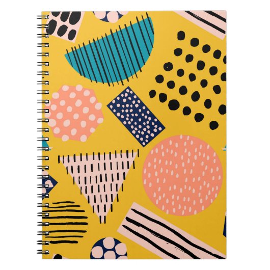 Carnet motif Abstrait transparent avec différentes formes (Devant)