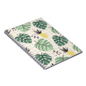 Carnet motif Abstrait tropical sans couture avec feuille  (Côté Droit)