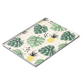 Carnet motif Abstrait tropical sans couture avec feuille  (Côté gauche)