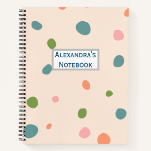 Carnet Motif adorable de points modernes chic rose