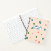 Carnet Motif adorable de points modernes chic rose (Intérieur)