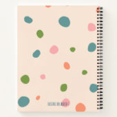 Carnet Motif adorable de points modernes chic rose (Dos)