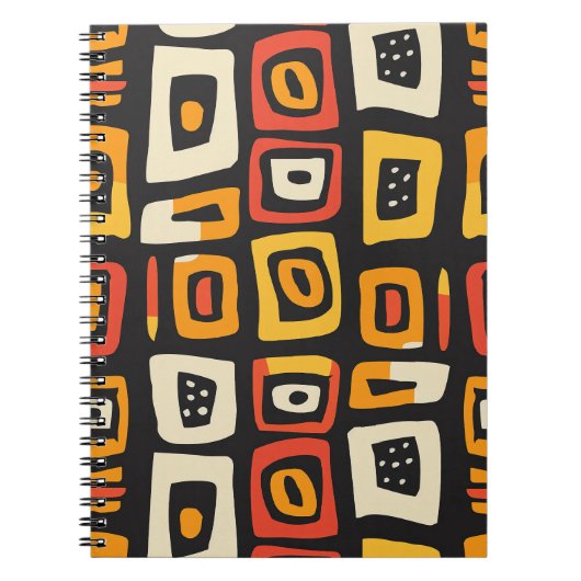 Carnet Motif africain Abstrait géométrique (Devant)