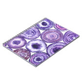 Carnet Motif agate violet (Côté gauche)