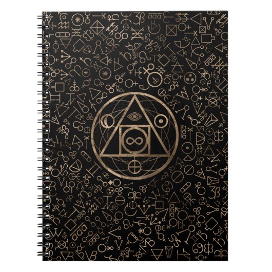 Carnet Motif alchimique 2 du symbole en pierre du (Devant)