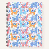 Carnet Motif Alpaca coloré clair (Devant)