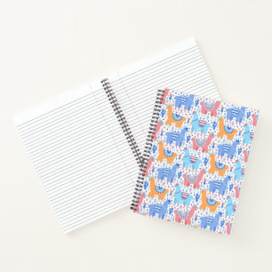 Carnet Motif Alpaca coloré clair