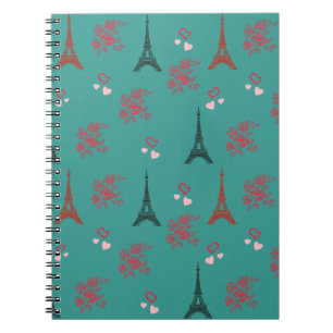 Carnet Motif Amour Parisien – Tour Eiffel & Roses Sans Co