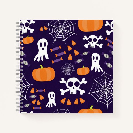 Carnet Motif amusant d'Halloween (Devant)