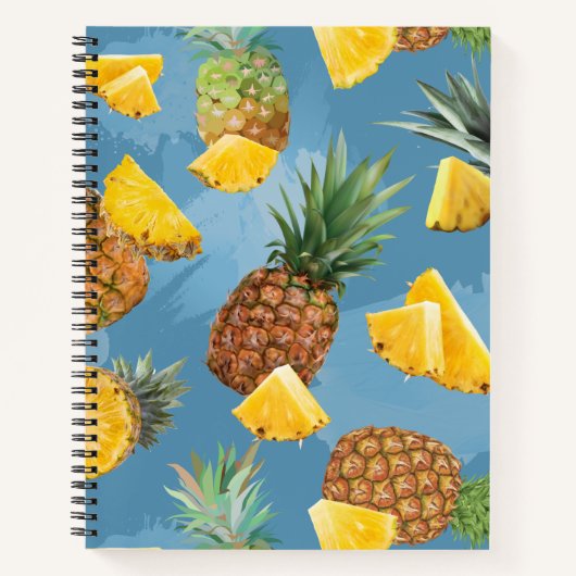Carnet Motif Ananas 2 (Devant)