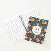 Carnet Motif animal de renard orange mignon Monogramme (Intérieur)