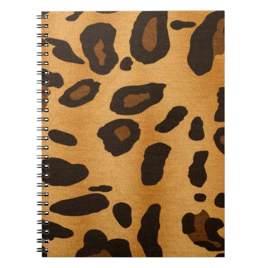 Carnet Motif animal Empreinte de léopard Brown (Devant)