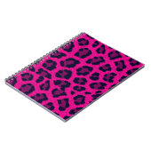 Carnet Motif animal Empreinte de léopard rose chaud (Côté gauche)