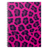 Carnet Motif animal Empreinte de léopard rose chaud (Devant)
