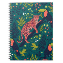 Motif animalier de jungle luxuriante
