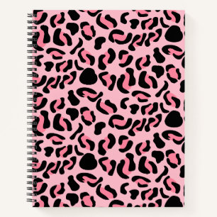 Carnet Motif animalier léopard rose moderne