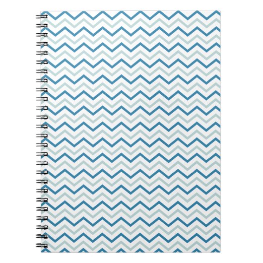 Carnet Motif Aqua Blue Chevron (Devant)