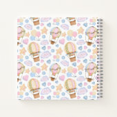 Carnet Motif aquarelle fantaisiste de montgolfière (Dos)