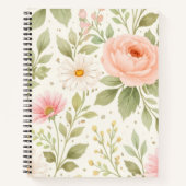 Carnet Motif aquarelle florale douce (Devant)