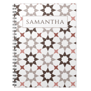 Carnet motif arabesque