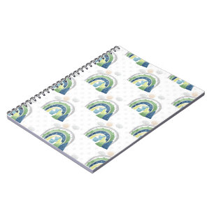 Carnet Motif arc-en-ciel aquarelle