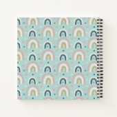 Carnet Motif arc-en-ciel blanc mignon (Dos)