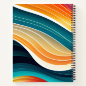 Carnet Motif arc-en-ciel des vagues de l'océan Abstrait (Dos)