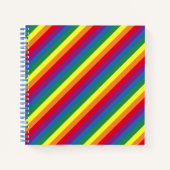 Carnet Motif arc-en-ciel diagonal (Devant)