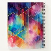 Carnet Motif arc-en-ciel géométrique abstrait. Cadeaux ca (Dos)