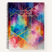 Carnet Motif arc-en-ciel géométrique abstrait. Cadeaux ca (Devant)