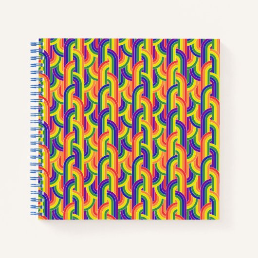 Carnet Motif arc-en-ciel moderne (Devant)
