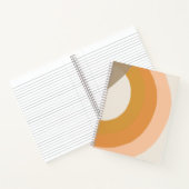 Carnet Motif arc-en-ciel moderne bloc-notes rose orange (Intérieur)