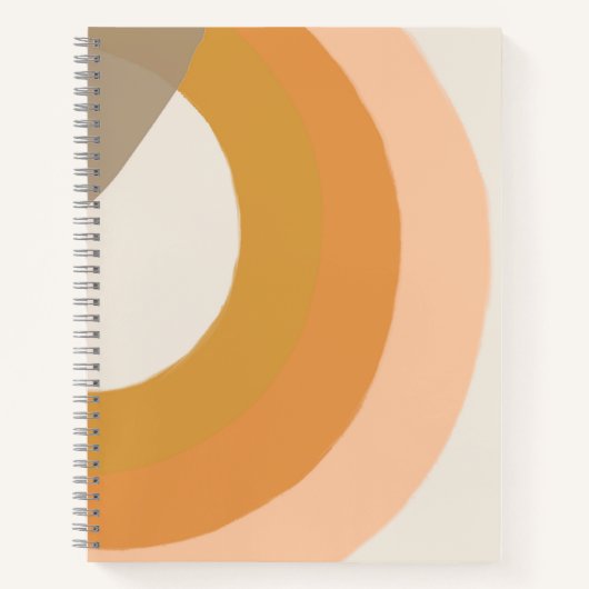 Carnet Motif arc-en-ciel moderne bloc-notes rose orange (Devant)