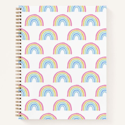 Carnet Motif arc-en-ciel Pastel (Devant)