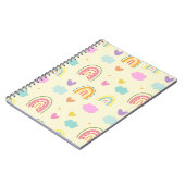 Carnet Motif arc-en-ciel pastel et nuage (Côté gauche)