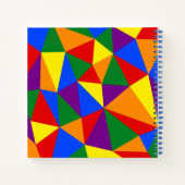 Carnet Motif arc-en-ciel polygone (Dos)