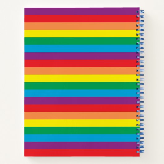 Carnet Motif arc-en-ciel simple (Dos)