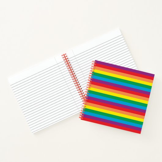 Carnet Motif arc-en-ciel simple (Intérieur)