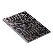 Carnet Motif argenté de rayure de zèbre (parties (Côté Droit)