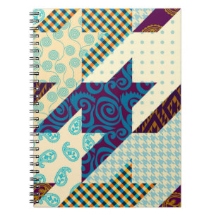 Carnet Motif arrière - plan sans couture. Motif de patchw