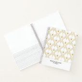 Carnet Motif art déco or et blanc (Intérieur)