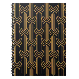 Carnet Motif Art Déco sans couture. Mini géométrique v