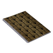Carnet Motif Art déco. Simples grappes noir et or (Côté Droit)