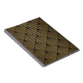 Carnet Motif Art déco. Simples grappes noir et or (Côté Droit)