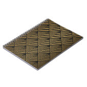 Carnet Motif Art déco. Simples grappes noir et or (Côté gauche)