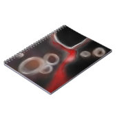 Carnet Motif artériel : Noir, Blanc et Rouge Abstrait (Côté gauche)